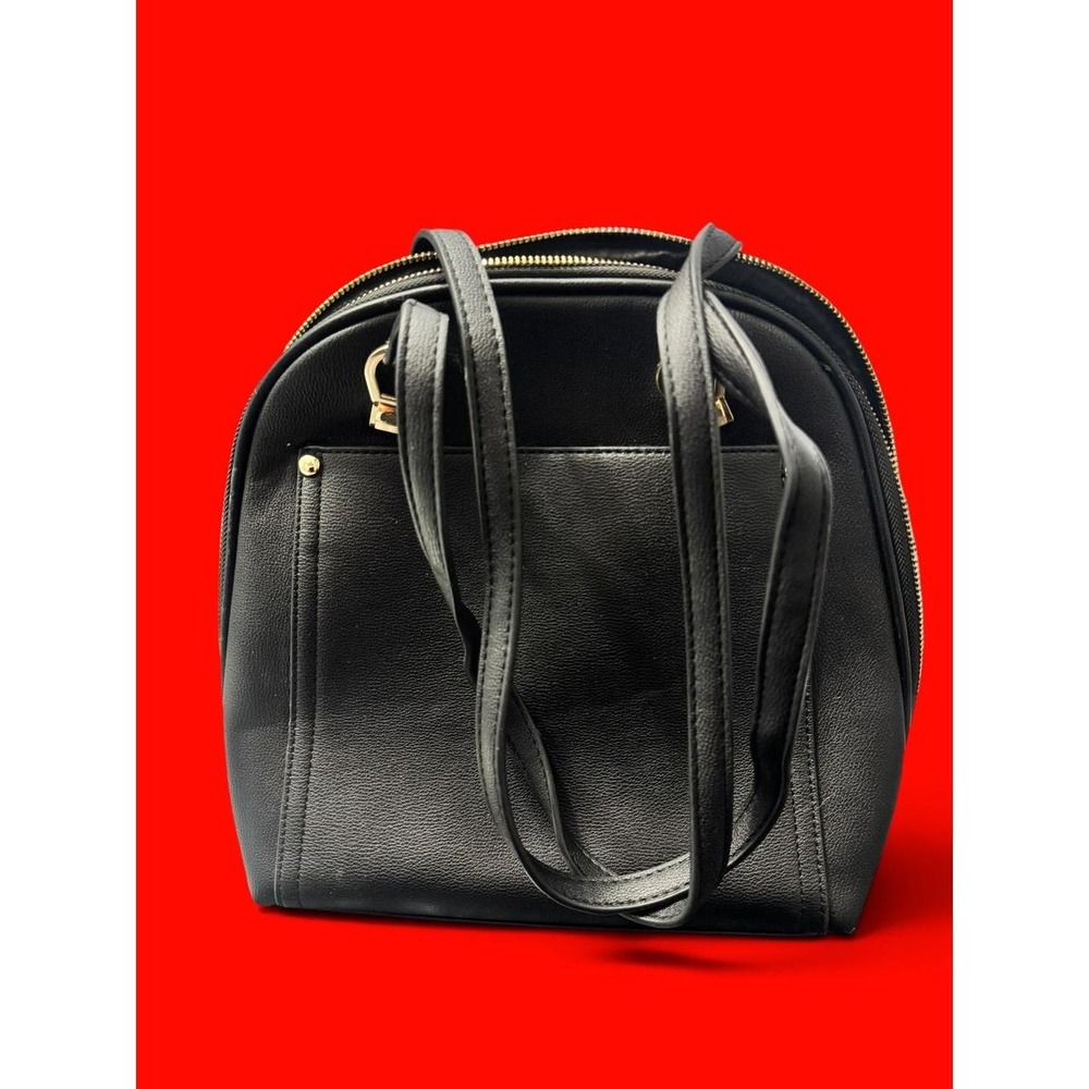 Convertible Miztique Daisy Black Vegan Leather Backpack Purse